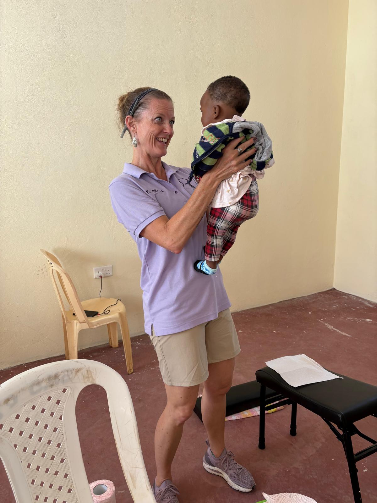 Children at pop-up clinic